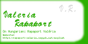 valeria rapaport business card